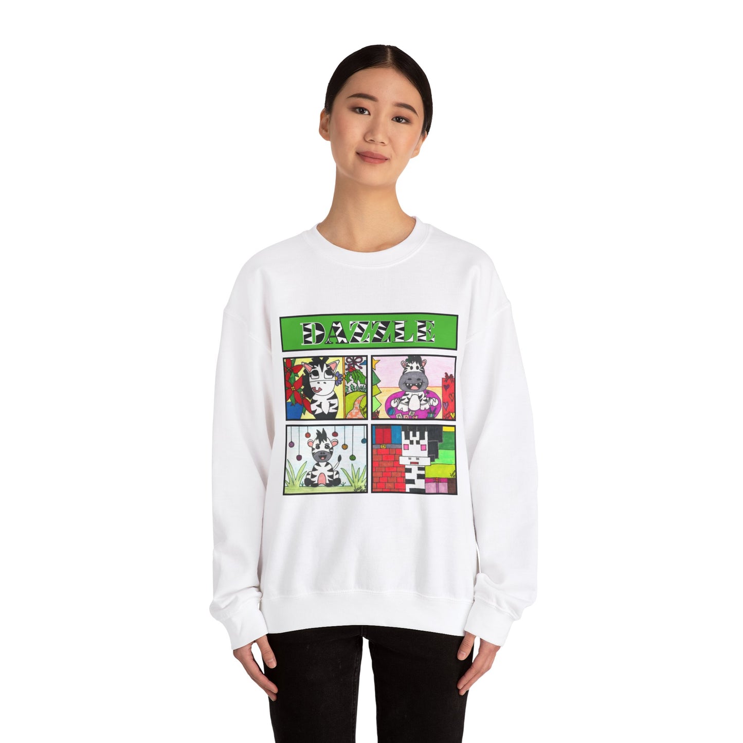 Zebra Dazzle Unisex Sweatshirt, Holiday Collection