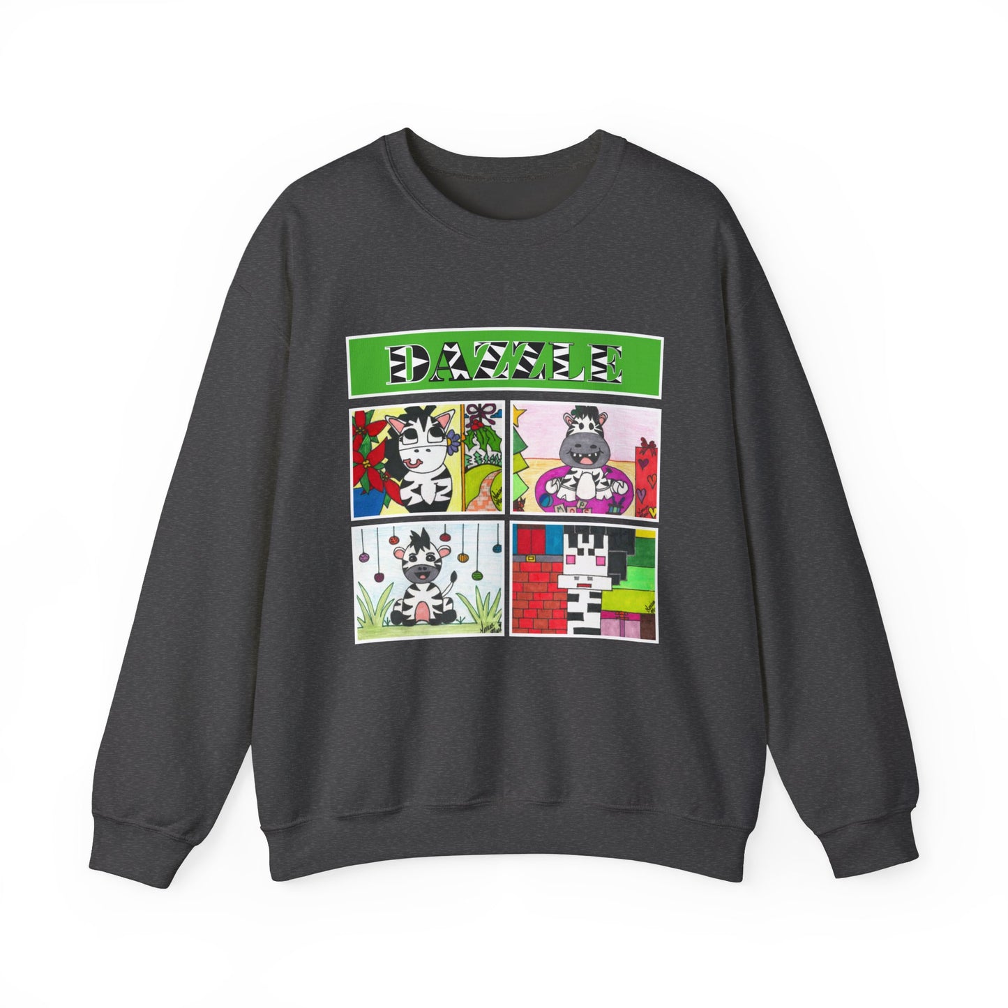 Zebra Dazzle Unisex Sweatshirt, Holiday Collection