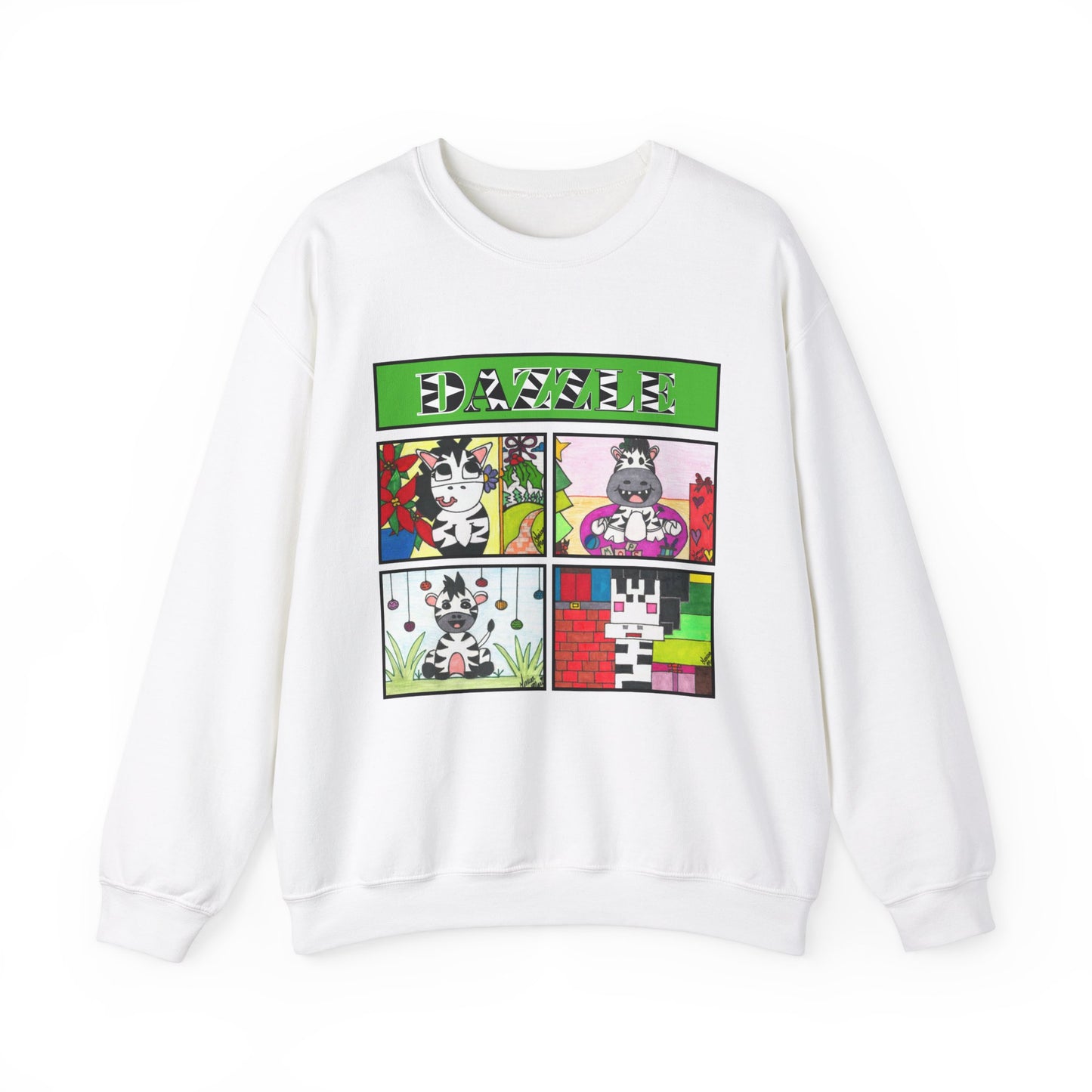 Zebra Dazzle Unisex Sweatshirt, Holiday Collection